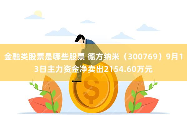 金融类股票是哪些股票 德方纳米（300769）9月13日主力资金净卖出2154.60万元