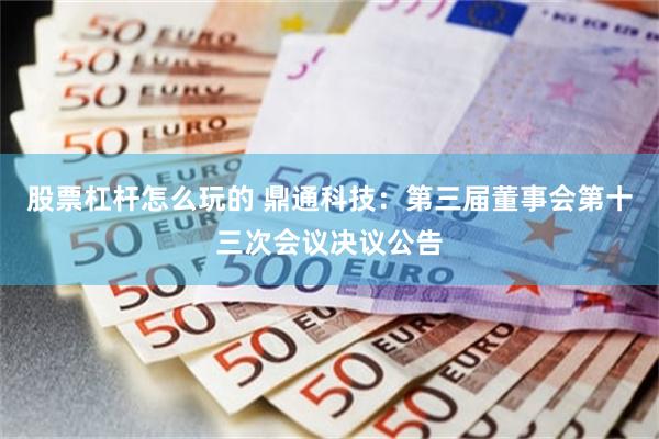 股票杠杆怎么玩的 鼎通科技：第三届董事会第十三次会议决议公告