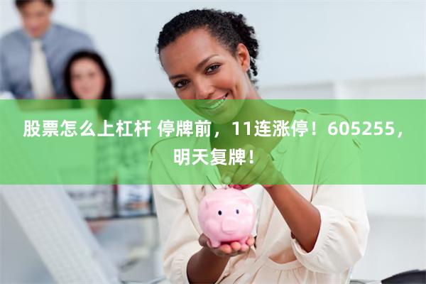 股票怎么上杠杆 停牌前，11连涨停！605255，明天复牌！