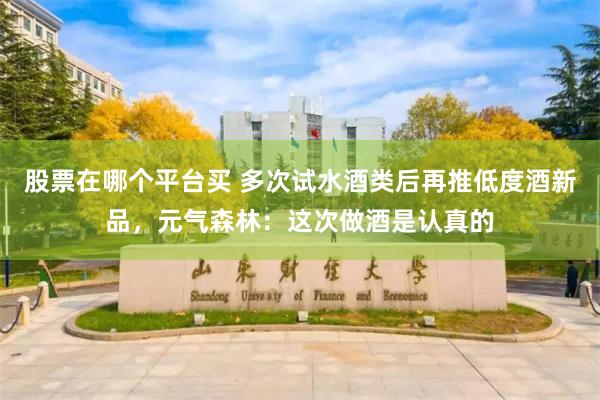 股票在哪个平台买 多次试水酒类后再推低度酒新品，元气森林：这次做酒是认真的