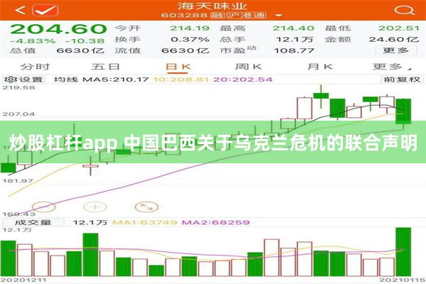 炒股杠杆app 中国巴西关于乌克兰危机的联合声明
