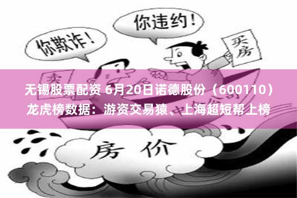 无锡股票配资 6月20日诺德股份（600110）龙虎榜数据：游资交易猿、上海超短帮上榜