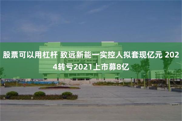 股票可以用杠杆 致远新能一实控人拟套现亿元 2024转亏2021上市募8亿