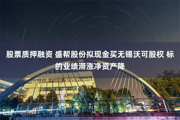 股票质押融资 盛帮股份拟现金买无锡沃可股权 标的业绩滞涨净资产降