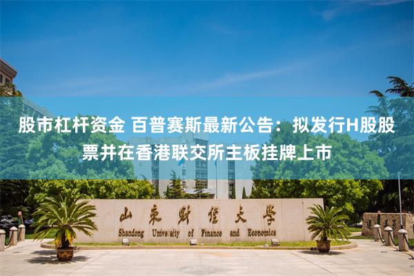 股市杠杆资金 百普赛斯最新公告：拟发行H股股票并在香港联交所主板挂牌上市