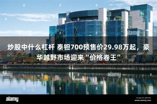 炒股中什么杠杆 泰钽700预售价29.98万起，豪华越野市场迎来“价格卷王”