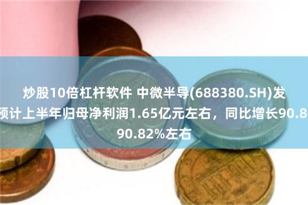 炒股10倍杠杆软件 中微半导(688380.SH)发预增，预计上半年归母净利润1.65亿元左右，同比增长90.82%左右