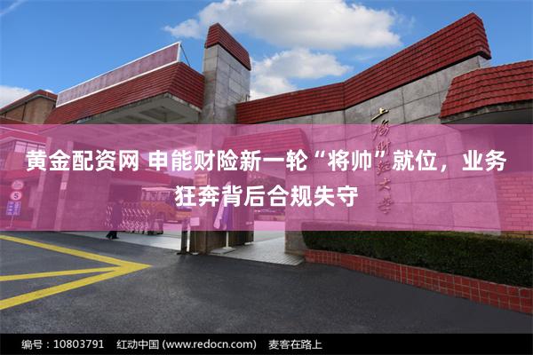 黄金配资网 申能财险新一轮“将帅”就位，业务狂奔背后合规失守