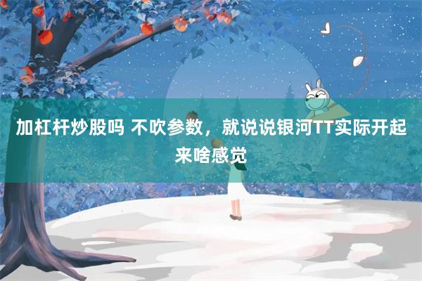 加杠杆炒股吗 不吹参数，就说说银河TT实际开起来啥感觉