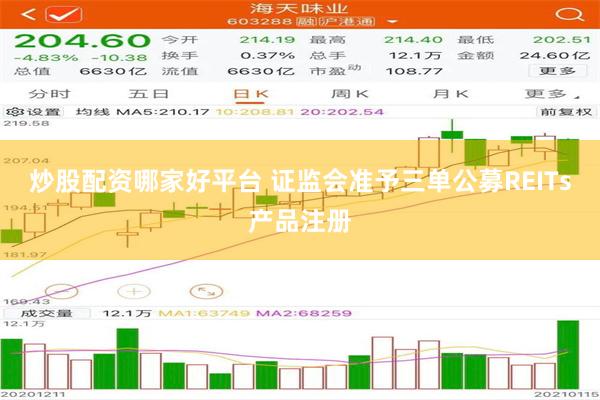 炒股配资哪家好平台 证监会准予三单公募REITs产品注册