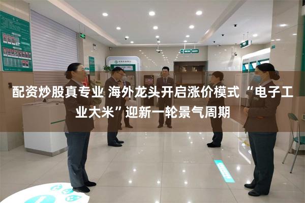配资炒股真专业 海外龙头开启涨价模式 “电子工业大米”迎新一轮景气周期