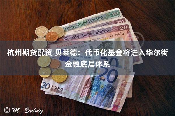 杭州期货配资 贝莱德：代币化基金将进入华尔街金融底层体系
